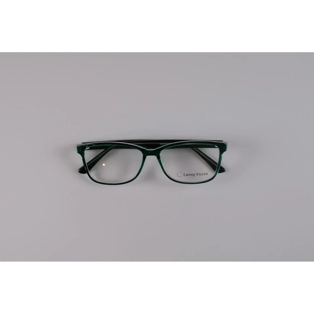 Canny Vision Womens Eyeglasses Margo Green Solid 54-15-140 NWT